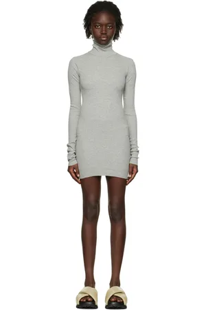 ÉTERNE Gray Long Sleeve Minidress