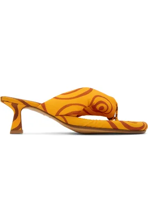 Ugo Paulon SSENSE Exclusive Orange Patel Heeled Sandals