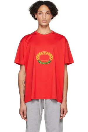 Burberry Red Embroidered T-Shirt