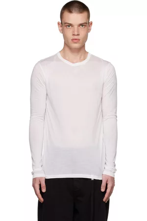 ANN DEMEULEMEESTER Men Long Sleeve - Off-White Gunther Long Sleeve T-Shirt