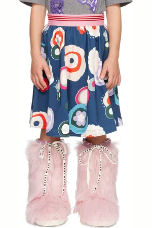 Marni Kids Navy Floral Skirt