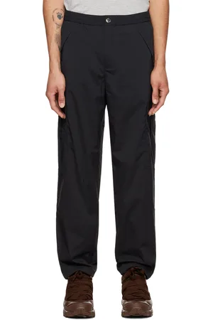 Burberry Men Cargo Pants - Black Rubber Patch Cargo Pants