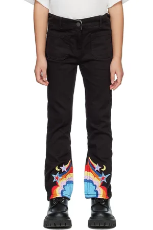 Stella McCartney Kids Black Cosmic Embroidered Jeans