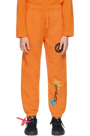 OFF-WHITE Kids Orange Sun & Peace Lounge Pants