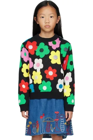 Stella McCartney Kids Black Flower Sweater
