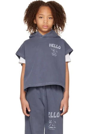 Jelly Mallow Camisoles - Kids Navy 'Hello' Vest