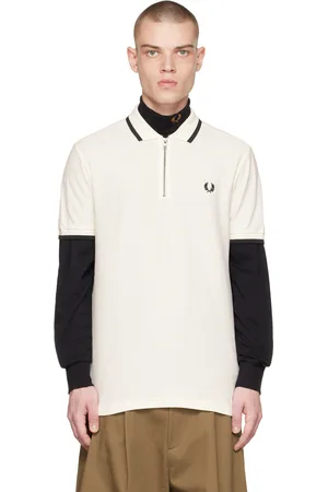Fred Perry Off-White Half-Zip Polo