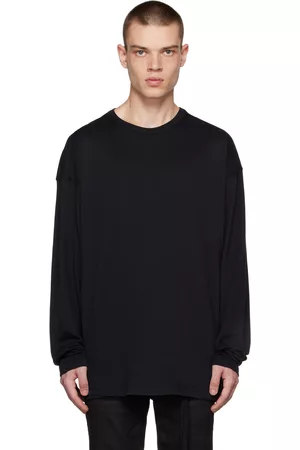ANN DEMEULEMEESTER Men Long Sleeve - Black Henk Long Sleeve T-Shirt