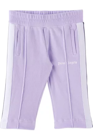 Palm Angels Pants - Baby Purple Stripe Trim Track Pants