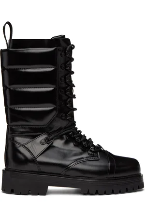 SYSTEM Black Quilted Boots