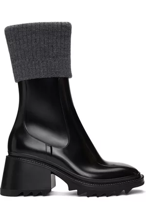 Chloé Women Boots - Black & Grey Betty Rain Boots