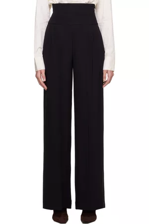 BITE Women Pants - Black Fitted Trousers