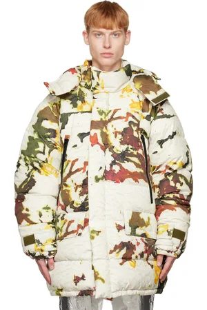 DRIES VAN NOTEN White Camo Down Jacket