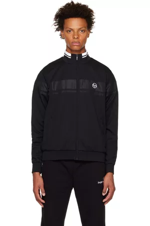 Sergio Tacchini Men Jackets - Black Young Line Tennis Track Jacket