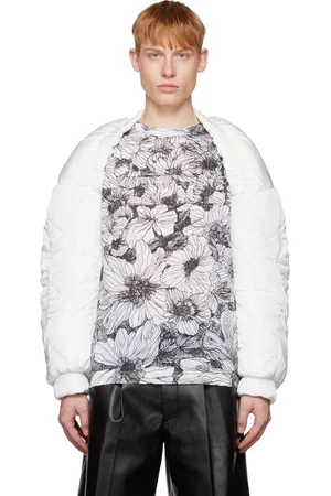 DRIES VAN NOTEN White Quilted Down Jacket