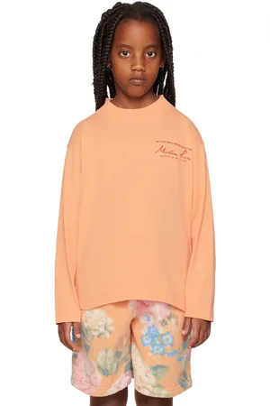 MARTINE ROSE SSENSE Exclusive Kids Orange Long Sleeve T-Shirt