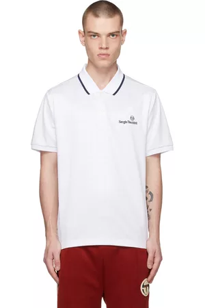 Sergio Tacchini Men Polo Shirts - White Geo Polo