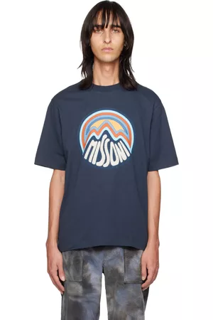 Missoni Men T-shirts - Navy Print T-Shirt