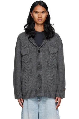 We11 Done Gray Shawl Cardigan