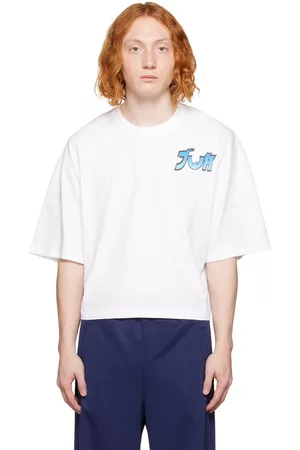 J.W.Anderson Men T-shirts - White Run Hany Edition Graphic T-Shirt