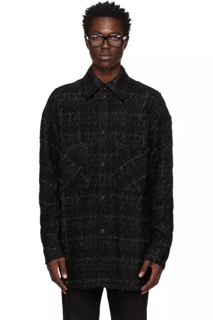 FAITH CONNEXION Men Shirts - Black Metallic Shirt