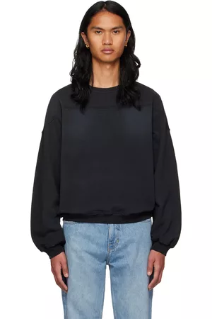 Guess Men Sweatshirts - Black Classic Sweatshirt