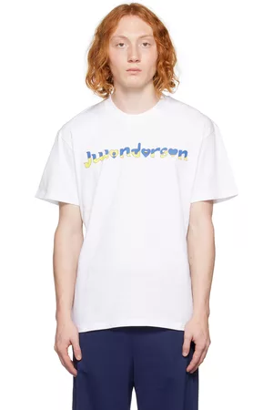J.W.Anderson Men T-shirts - White Crewneck T-Shirt