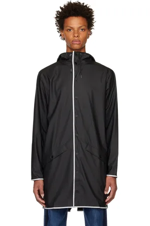 Rains Men Rainwear - Black Waterproof Rain Jacket
