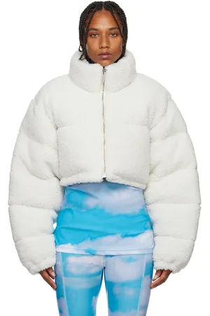 VTMNTS White Cropped Shearling Jacket