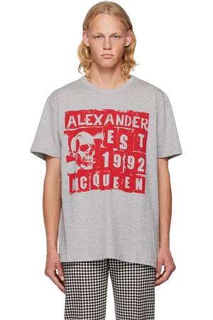 Alexander McQueen Gray Graphic T-Shirt