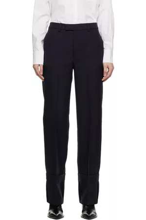 BITE Women Pants - Navy Fold Up Trousers