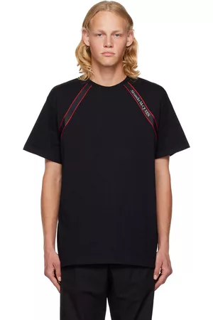 Alexander McQueen Men T-shirts - Black Selvedge Tape T-Shirt