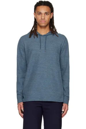 Vince Blue Thermal Hoodie