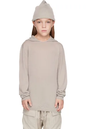 Rick Owens Kids Beige Cashmere Hoodie