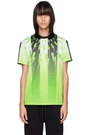 Neil Barrett Men T-shirts - Green Soccer T-Shirt