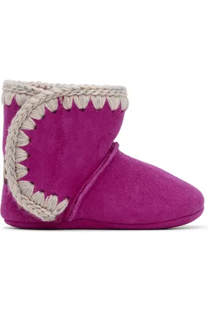 Mou Baby Purple Velcro Suede Pre-Walkers