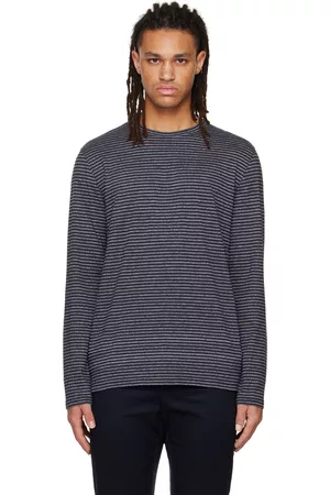 Vince Gray Striped T-Shirt