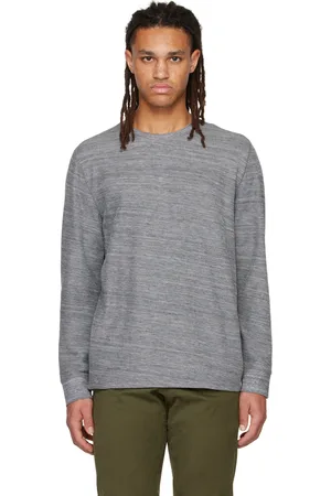 Vince Men Long Sleeve - Gray Thermal Long Sleeve T-Shirt