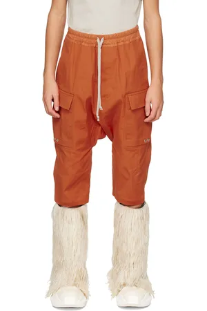 Rick Owens Kids Orange Pods Long Cargo Shorts