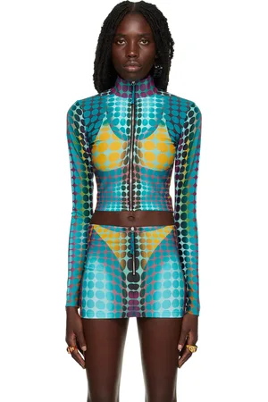 Jean Paul Gaultier Blue Dots Track Jacket
