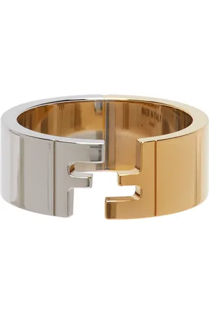 Fendi Silver & Gold 'Forever ' Ring