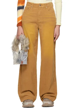 We11 Done Brown Washed Trousers