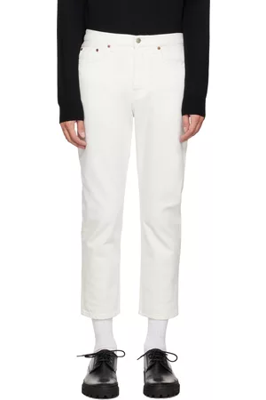 Harmony Men Jeans - Off-White Button Jeans