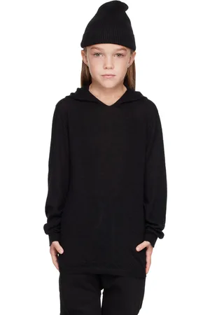 Rick Owens Kids Black Cashmere Hoodie