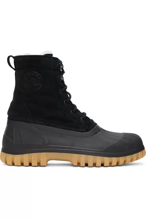 Diemme Men Boots - SSENSE Exclusive Black & Beige Anatra Boots