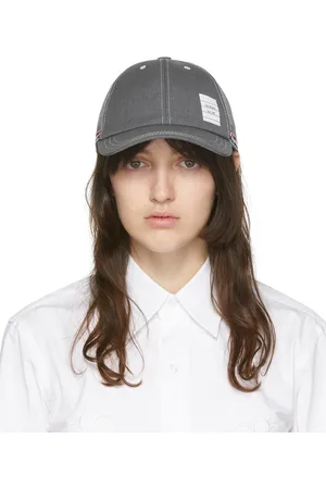 Thom Browne Grey 6-Panel Baseball Cap