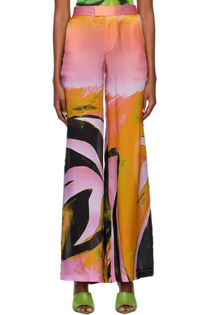 Louisa Ballou Pink Wide-Leg Trousers
