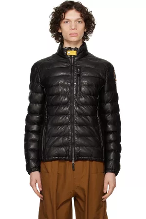 Parajumpers Men Leather Jackets - Black Ernie Leather Jacket
