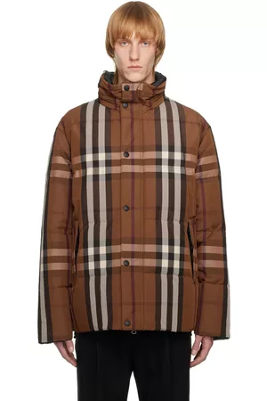 Burberry Brown Check Reversible Down Jacket