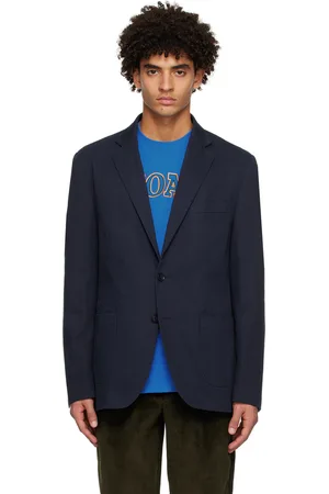 Noah NYC Navy Single-Breasted Blazer